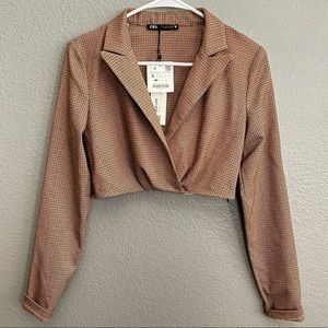 Zara Cropped Blazer Top